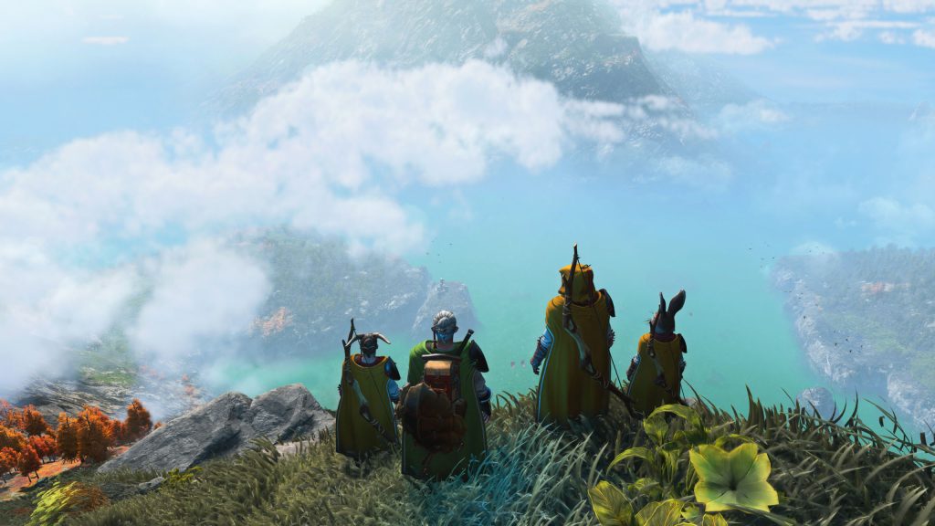 Un personaggio osserva il vasto mondo fantasy di Light No Fire