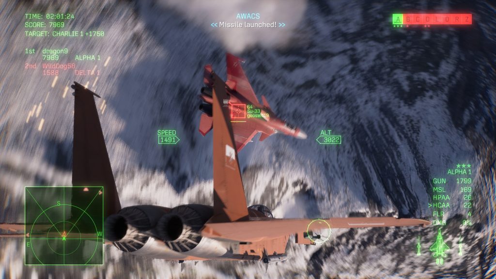 Screenshot di ACE COMBAT 8: WINGS OF THEVE, tratto dal trailer Online Overview del multiplayer.