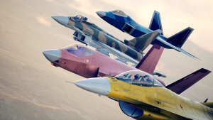 Screenshot di ACE COMBAT 8: WINGS OF THEVE, tratto dal trailer Online Overview del multiplayer.
