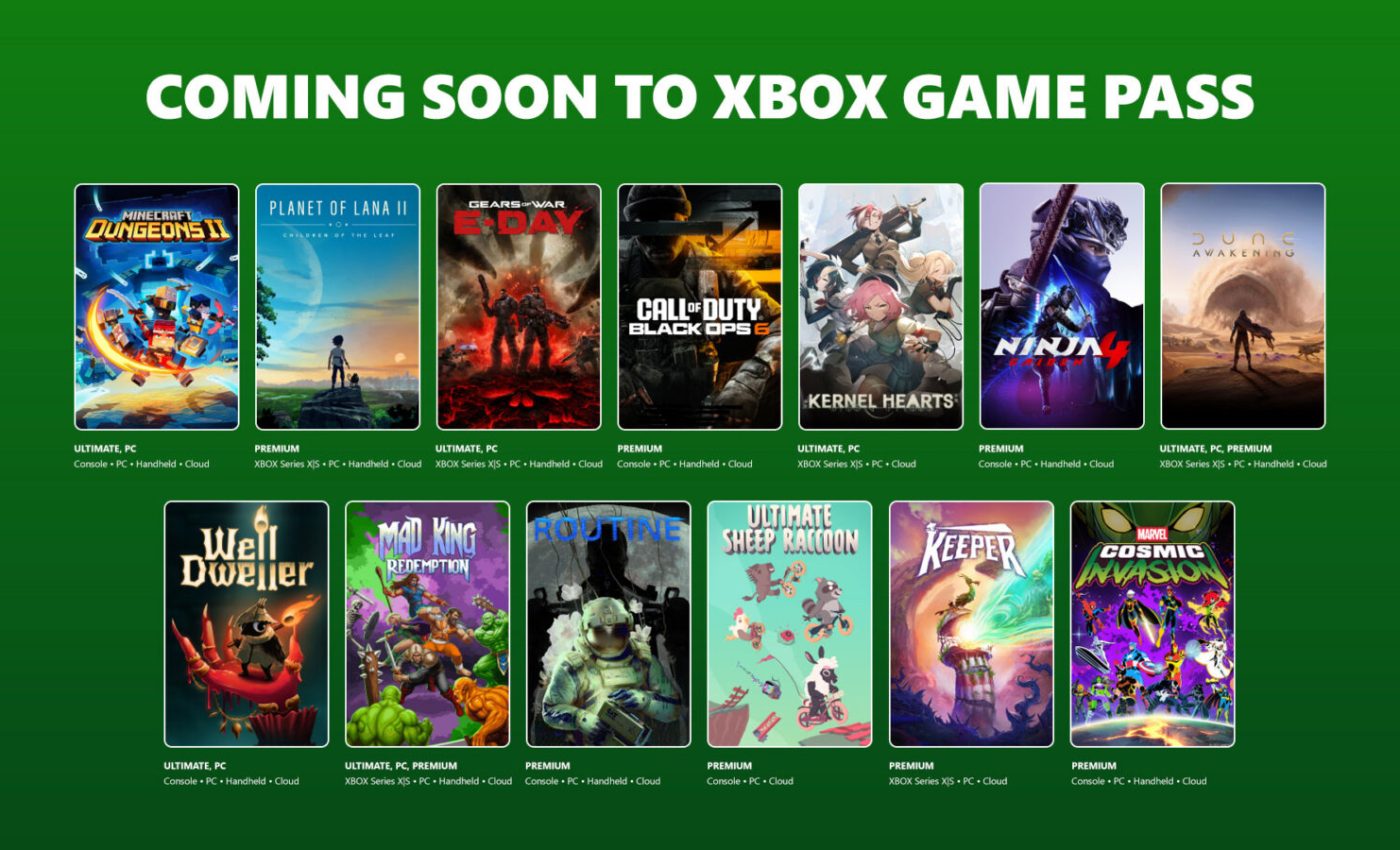 Xbox Game Pass: annunciati gli arrivi tra fine settembre e inizio ottobre